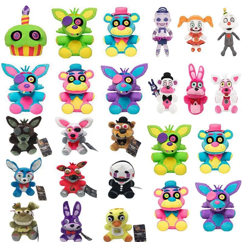 FNAF Five Nights At Freddy's 4 плюшевые игрушки медведь Фредди Фокси Бонни и Чика кукла для