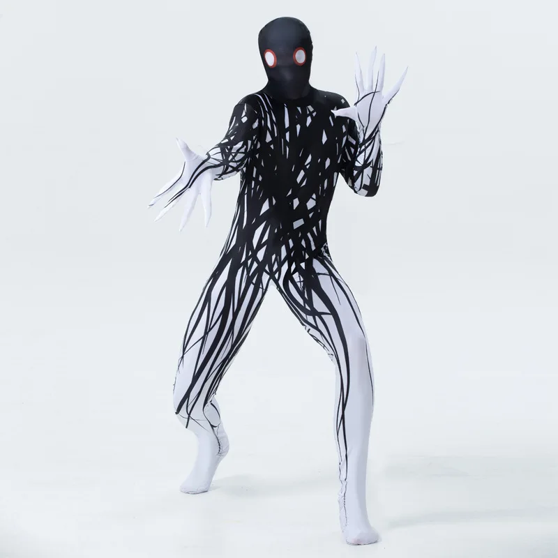

Adults Men Monster Halloween Zentai Cosplay Costume Spandex Lycra Jumpsuit Dress Up Performance Clothe Stretch Overall XXL
