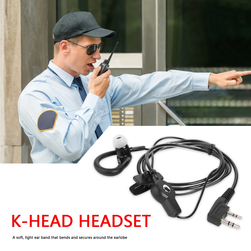 Проводная гарнитура K Plug для Walkie Talkie наушники двухсторонние радио Baofeng Kenwood TYT Hytera