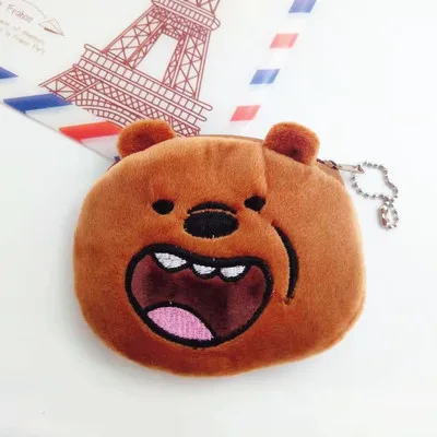 Brown bear 11 см Мы Голые Медведи маленькое плюшевое портмоне дети девочки игрушка монета кошелек хранилище сумка мультфильм мягкий плюшевый медведь сумка кошелек дети маленький подарок - Цвет: Brown bear
