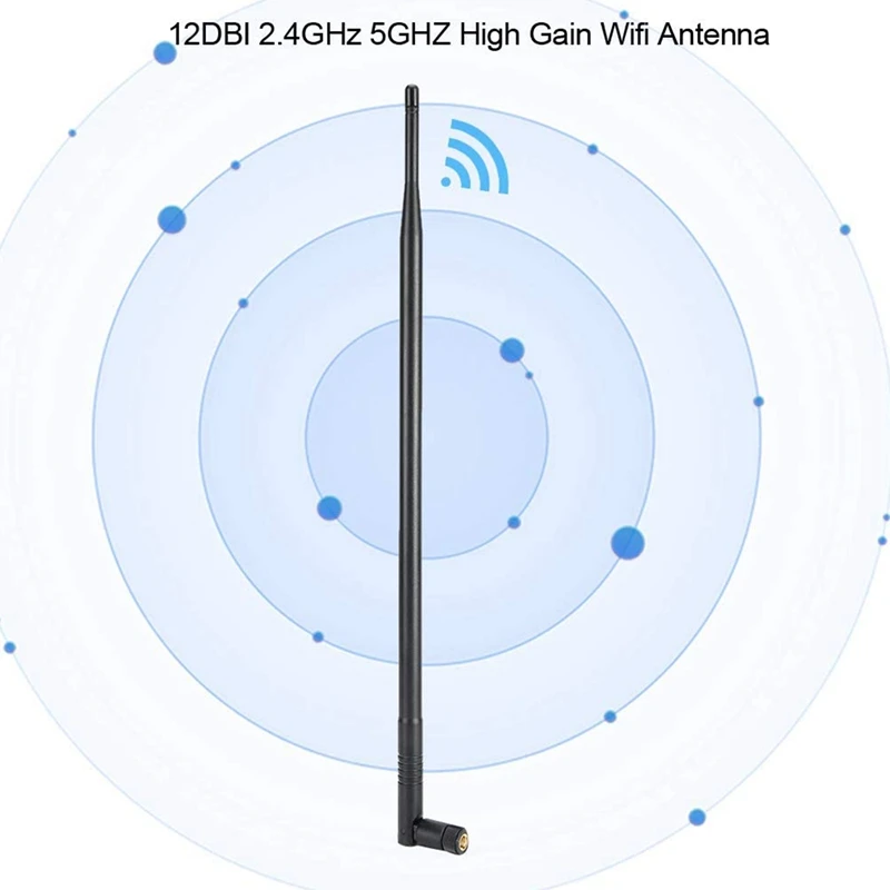 12DBI 2.4G/5G Dual Band High Gain Long Range WiFi Antenna with RP‑SMA Connector For Wireless Network