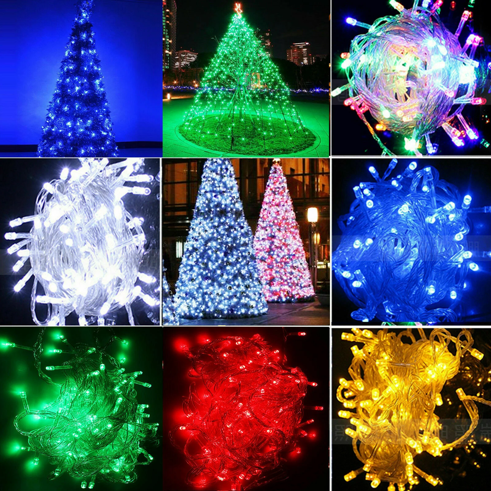 10M 100LED Bulb String Strip Fairy Christmas Xmas Light Waterproof US EU Plug 10M 100LED Bulb String Strip Fairy Christmas Xmas Light Waterproof US EU Plug