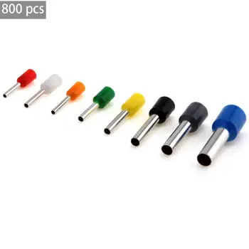 

800pcs/lot Assorted Full Insulated Fork U-type Set Terminals Connectors Assortment Kit Electrical Crimp Spade Ring