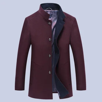 

2019 new winter cloth coat male long wool coat in the men's cultivate morality cloth trench coat