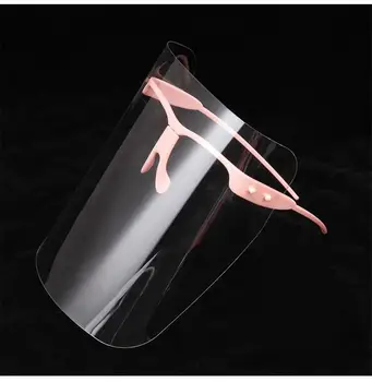 

50pcs Splash-Proof Protective Face Shield Reusable Full Face Protective Mask Saliva Protection Clear Visor Respirator Glasses