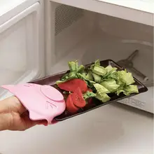 1 шт. симпатичные силиконовые термостойкие перчатки зажимы изоляция антипригарный Противоскользящий держатель для кишки зажим для приготовления выпечки Прихватки для духовки