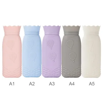 

Simple water bottles microwave heating silicone bottle knitted sleeve