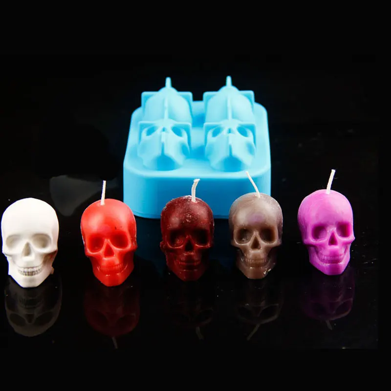 Аксессуары для вечеринки в стиле Хэллоуин 3D череп силиконовая форма рукоделия