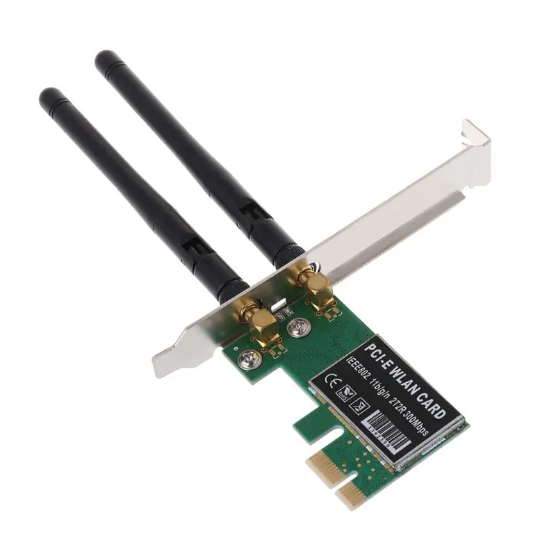 PCI-E 300 Мбит/с беспроводная сетевая карта PCI Express wifi WLAN карта адаптер с антеннами для ПК Компьютерные аксессуары