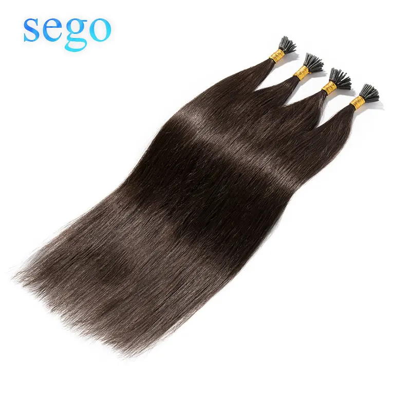 

SEGO 16-24inch 0.5g/s 100 Strands I Tip Hair Extensions Non-Remy 100% Human Hair Pre Bonded Stick Keratin Fusion Indian Hair