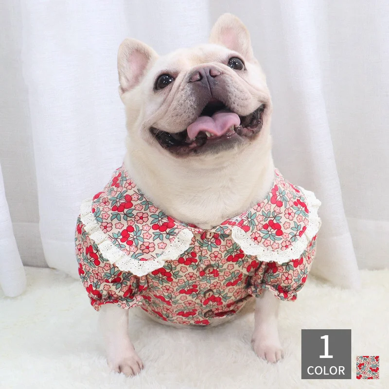 Tanio Kawaii Pet Dog koszulka Polo piękne kwiaty