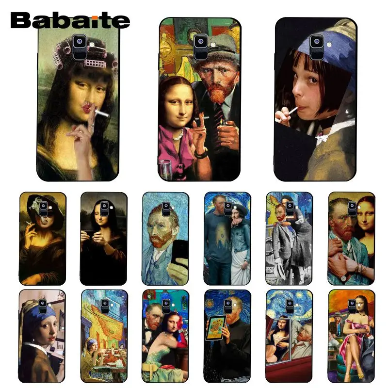 Забавная художественная девушка Babaite Ван Гога Мона Лиза выборочная телефонная