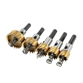 

5x Hole Saw Tooth Kit HSS Steel Drill Bit Set Cutter Wood Tool Tools Alloy For Metal Z0P5