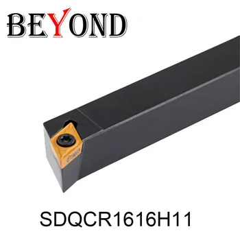 

BEYOND SDQCR SDQCR1616H11 SDQCL1616H11 16mm External Turning Tool Holder lathe cutter Boring Bar carbide inserts cnc DCMT 11T308