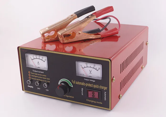 New 110-250V Truck Motorcycle Car Battery Charger Intelligent Pulse Repair Battery Charger 12V/24V