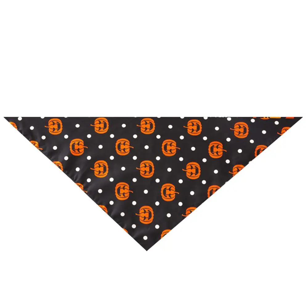2 Шейный платок для домашних животных, водонепроницаемый шарф для Хэллоуина, бандана для собак, нагрудники, шарф, воротник, слюнявчик для домашних животных, полотенце из хлопка, треугольное полотенце - Цвет: 2