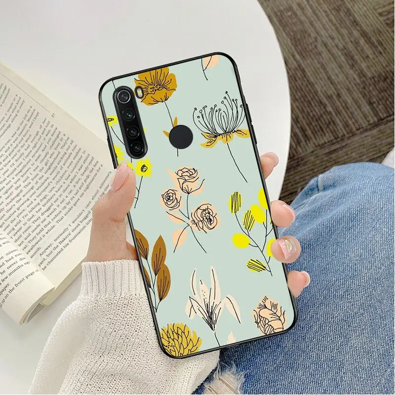 Colorful ink painting flowers