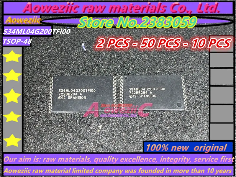 Aoweziic 100% Новый оригинальный S34ML04G200TFI000 TSOP48 S34ML04G200TFI00 S34ML04G200 | Электроника