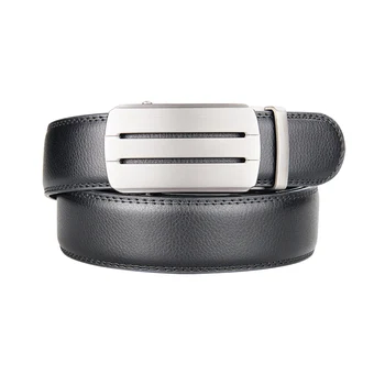 

High Quality Cowhide genuine Leather Belt For Men 3.5cm width Mens Automatic Buckle Brand Luxury Black mens belts