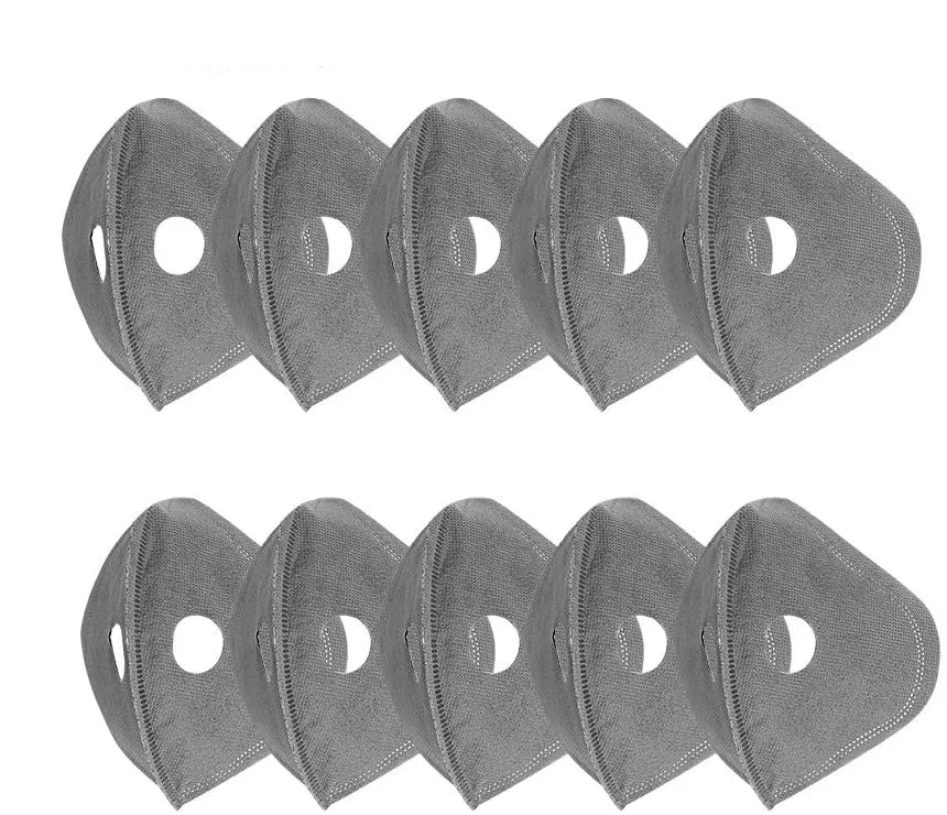 Sport Facemask With Filters Exhaust Valves Nose Clip Half Washable Reusable Respirator