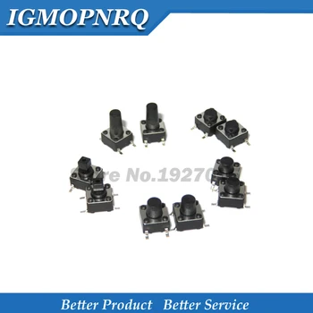 

20PCS SMD 4PIN 6x6x4.3/5/6/7/8/9/10 mm Tact Switch 0.5A 50V Push Button Switches 6x6x4.3mm 6x6x5mm 6x6x6mm 6x6x7mm 6x6x8mm