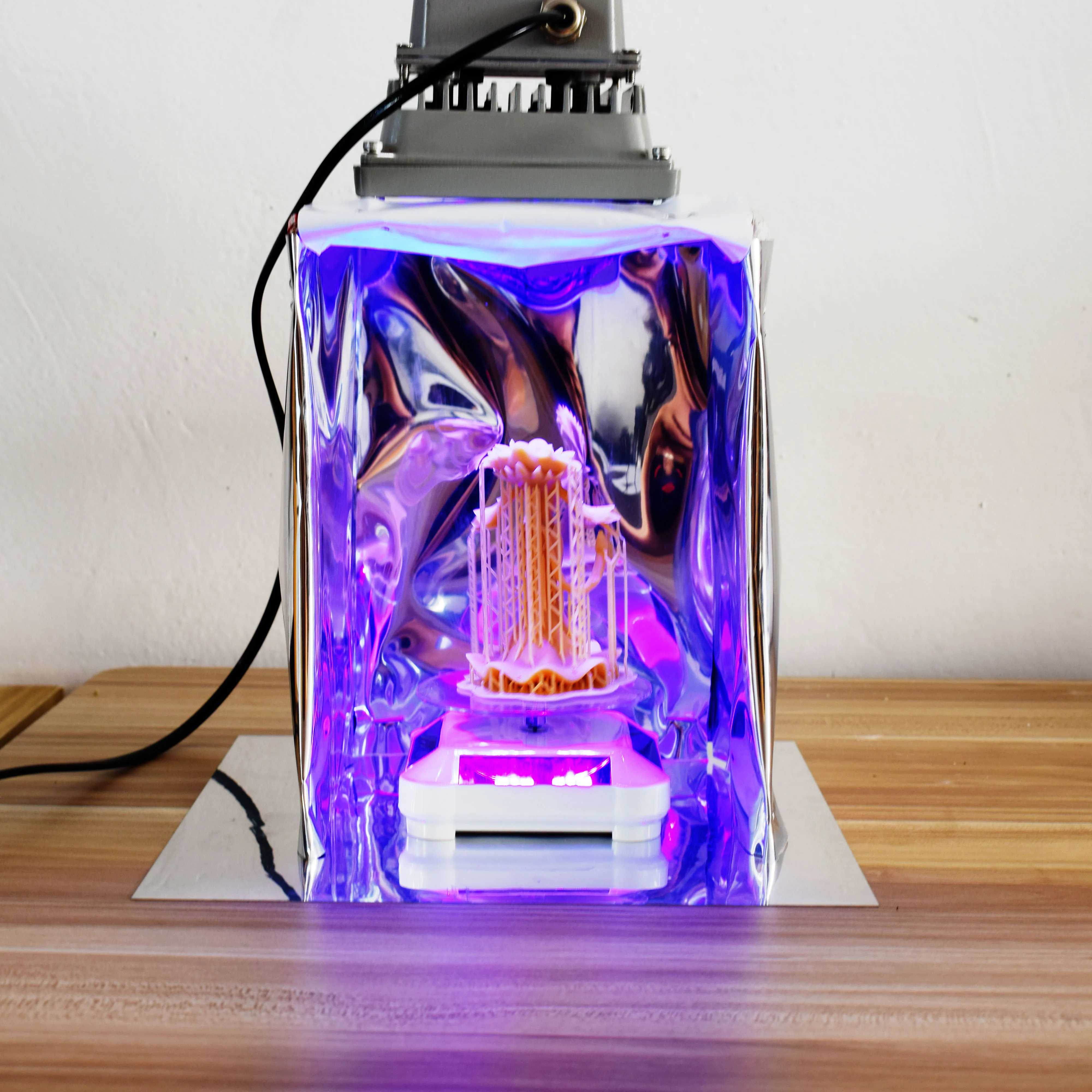 УФ-светильник для полимеризации смолы для SLA DLP lcd 3D принтер затвердевающий 405 nmфоточувствительная Смола 60 Вт Выход влияет и растворяет поворотный стол