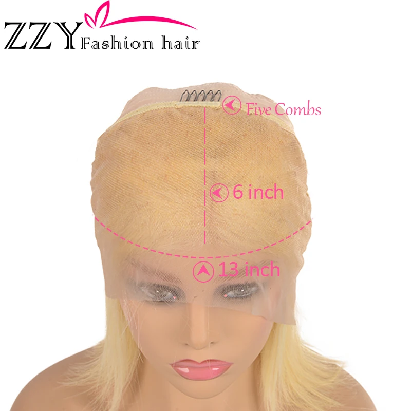 Ззы Мода Волосы причёска Боб с прямыми волосами 13x6 кружева передние человеческие волосы парики бразильские не Реми волосы для волос 613