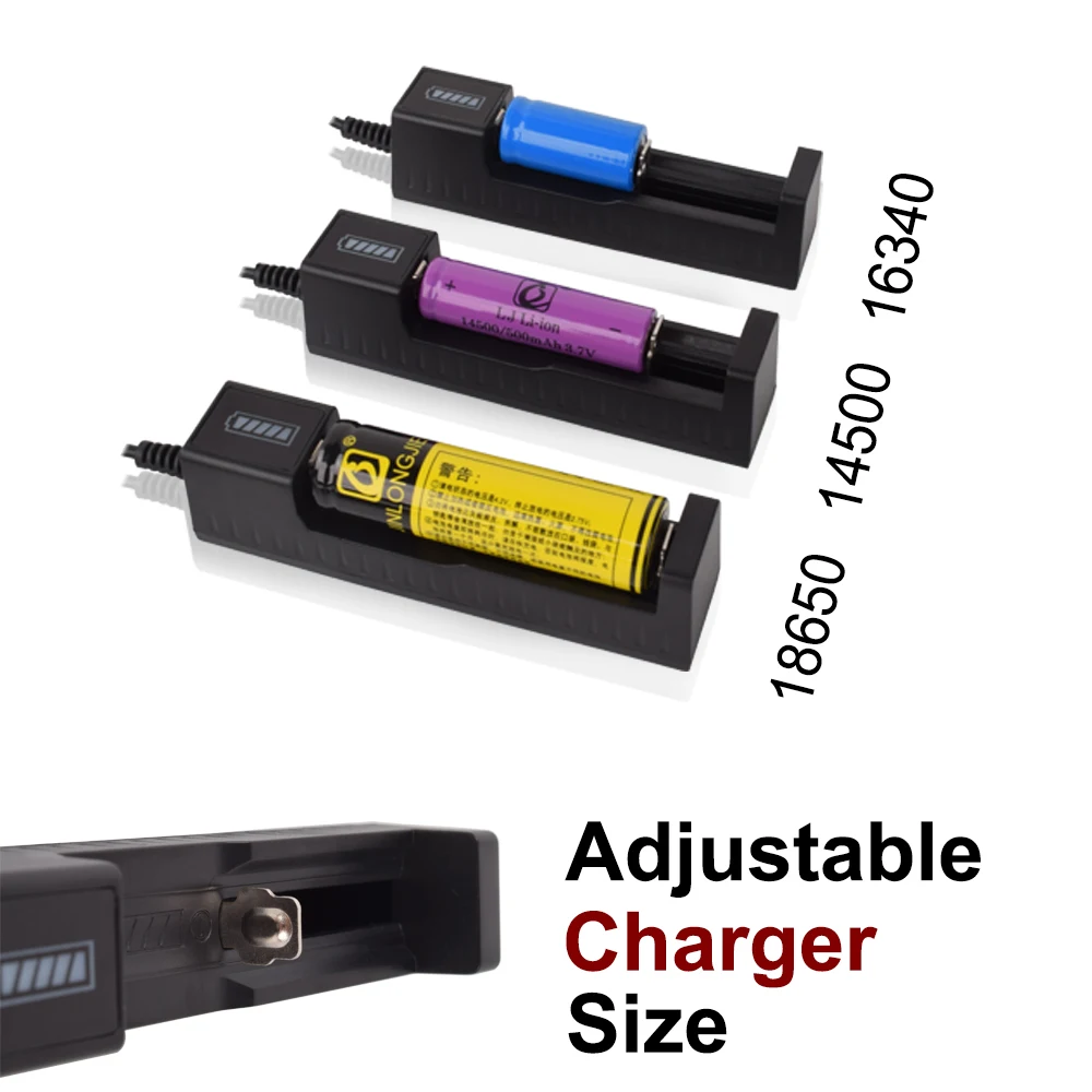 

18650 Battery Charger USB Battery Adapter LED Smart Chargering for Rechargeable Batteries Li-ion 18650 26650 14500