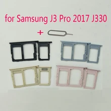 Для samsung Galaxy J3 Pro J330 J330F J330G J330FD корпус телефона SIM адаптер лотка лоток для карт памяти Micro SD Держатель