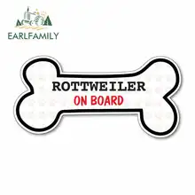 EARLFAMILY 13cm x 6.7cm for Funny Dog Bone ROTTWEILER Funny Car Stickers Windshield Bumper Windows Vinyl JDM Accessories Decal