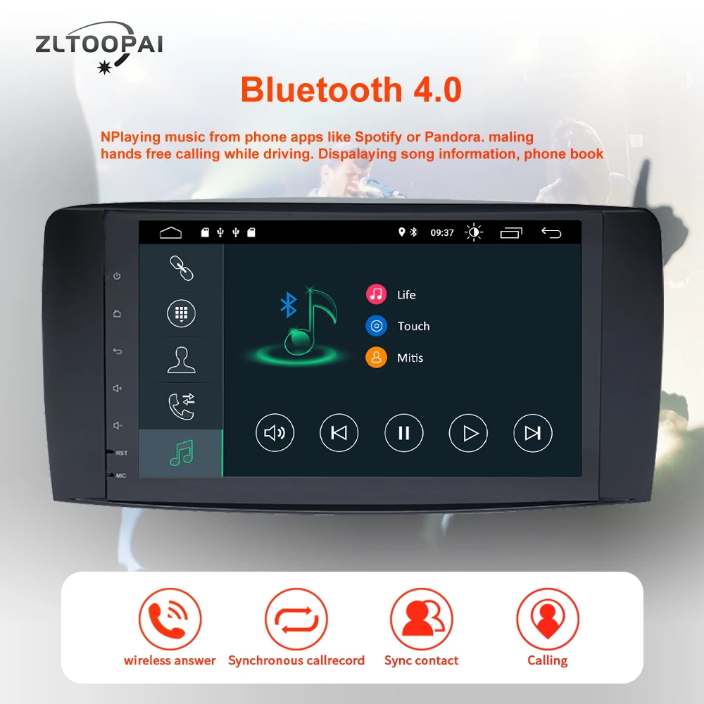 ZLTOOPAI Android 10 автомобильный Радио dvd-плеер для Mercedes Benz R Class W251 R280 R300 R320 R350 R63 2006-2013 gps Навигация стерео