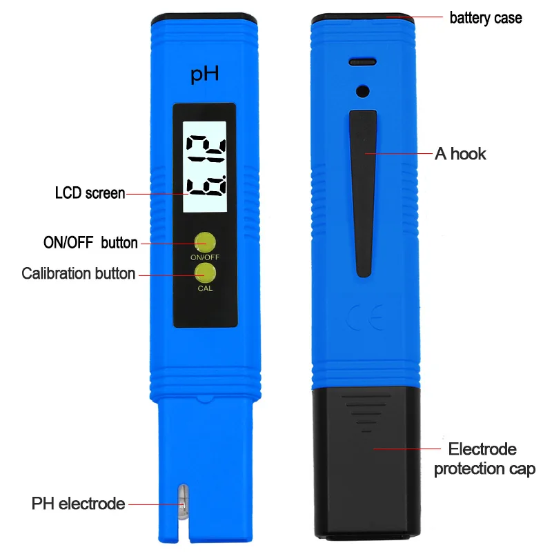 PH meter 0.01 PH High precision water quality tester with measuring range PH Test pen suitable for swimming pool aquarium