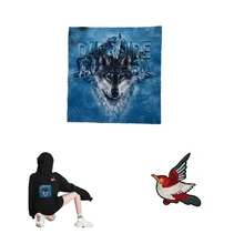 Байкерские нашивки для одежды, аксессуары, Волчья вышивка, нашивка в виде животного, на заказ, аппликация, одежда stcikers parches ropa