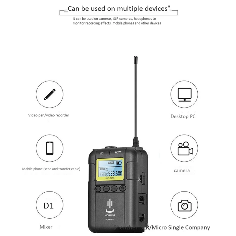 YICHUANG WM800 Wireless Microphone Mobile Phone
