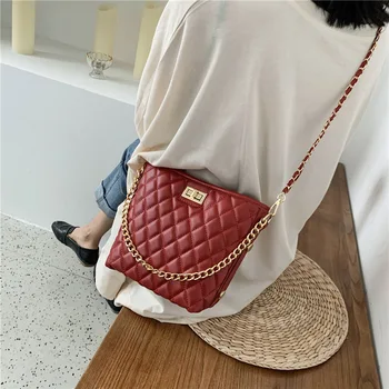 

Lingge Chain Bag Female 2020 New Wave Korean Version Wild Ins Super Fire Lady Fashion Crossbody Shoulder Bag
