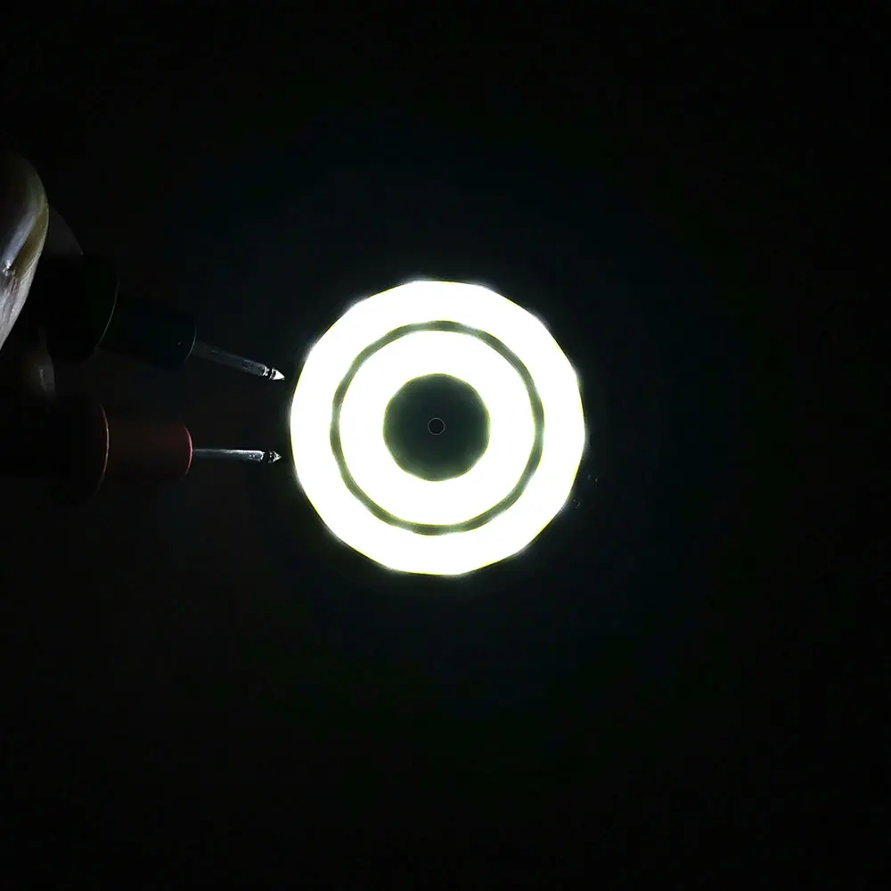 3V 4V 라운드 COB LED 빛 50mm 직경 더블 링 차가운 흰색 LED 램프 DIY 작업 집 장식 조명에 대 한 3.7V 5W 7W COB 칩 전구
