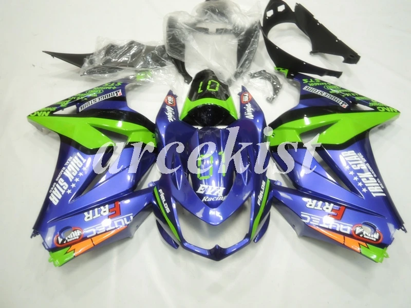 ABS Инжекционный обтекатель наборы для KAWASAKI Ninja 250 2008- ZX 250R Спорт Мотоцикл Обтекатели набор EX250 08-14 зеленый фиолетовый