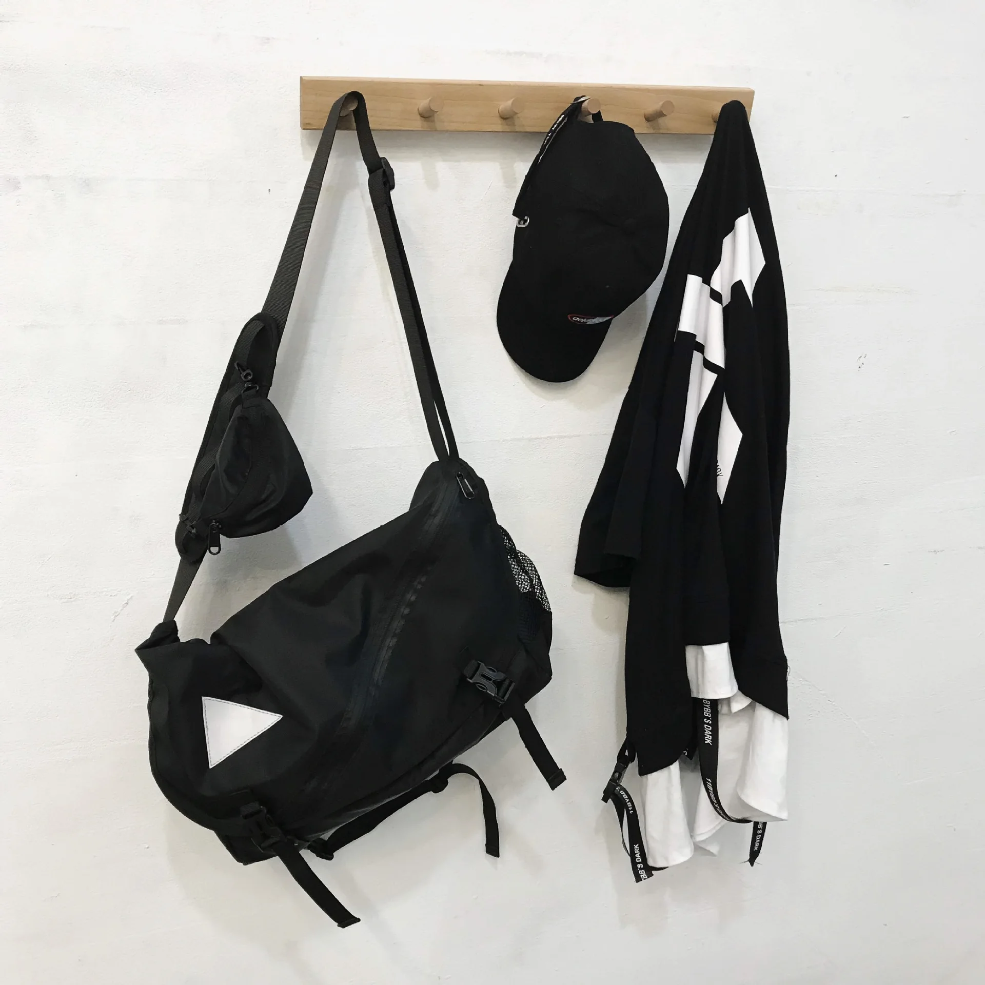 Мужская сумка через плечо, нейлоновая водоотталкивающая сумка, сумка на плечо, дорожная сумка, прочная горная сумка для велосипеда - Цвет: Black