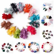 Mix Color Tassel 6-10Pcs/set DIY Flower Silk Polyester Charms Jewelry Bracelet Key Making Fringe Trim Craft Tassels Sewing Acces