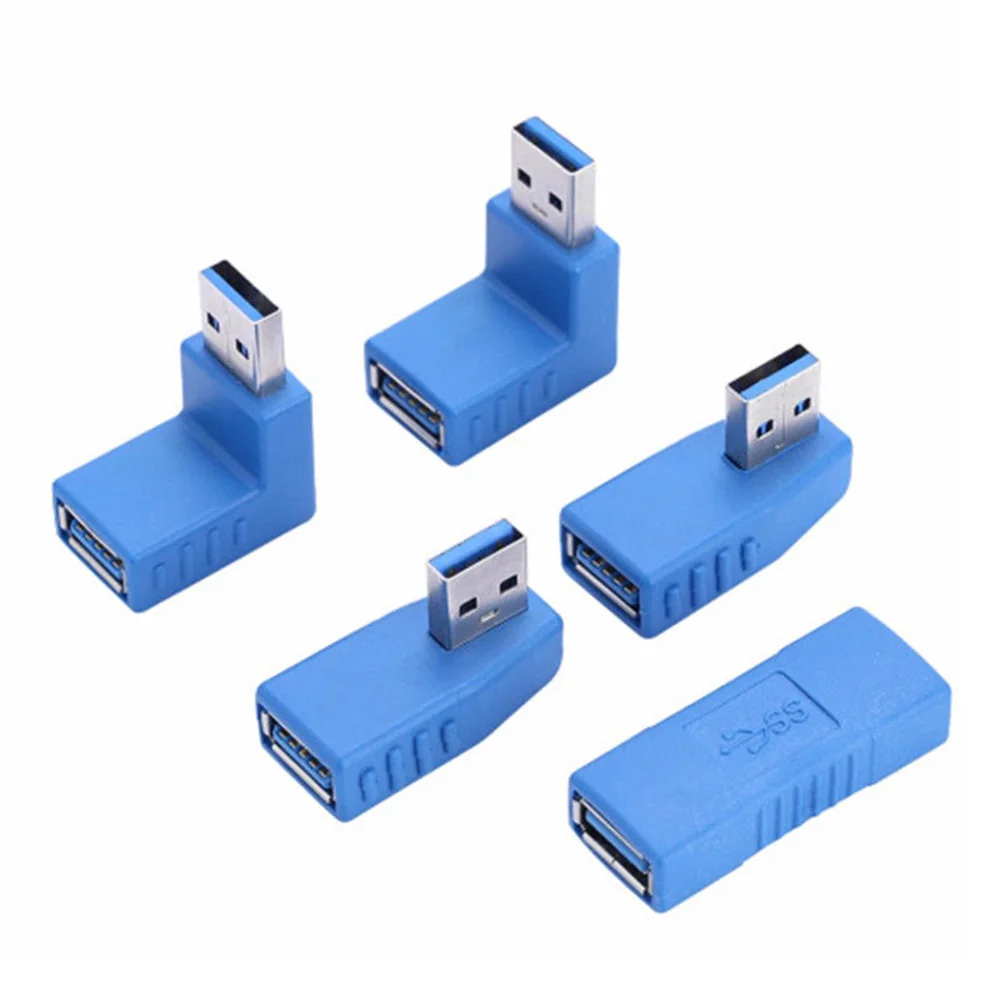 5 шт. тип A USB 3,0 90 градусов прямоугольный Соединительный сетевой переходник Hi 888
