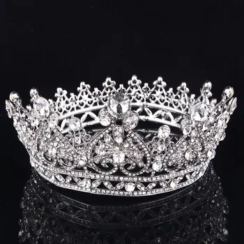 

Bride Rhinestone Crown Bridal Tiaras Elegant Headband Wedding Headpiece Hair Accessories for Women JL