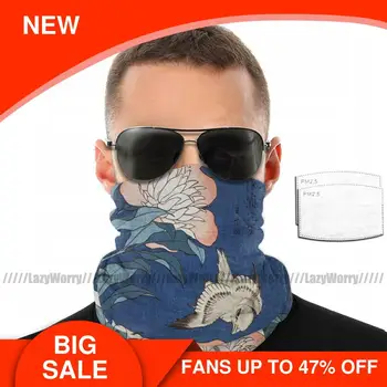 

Japanese Animals Mouth Face Mask Katsushika Hokusai Peonies Facial Mask Fashion with Filters Beautiful Mask