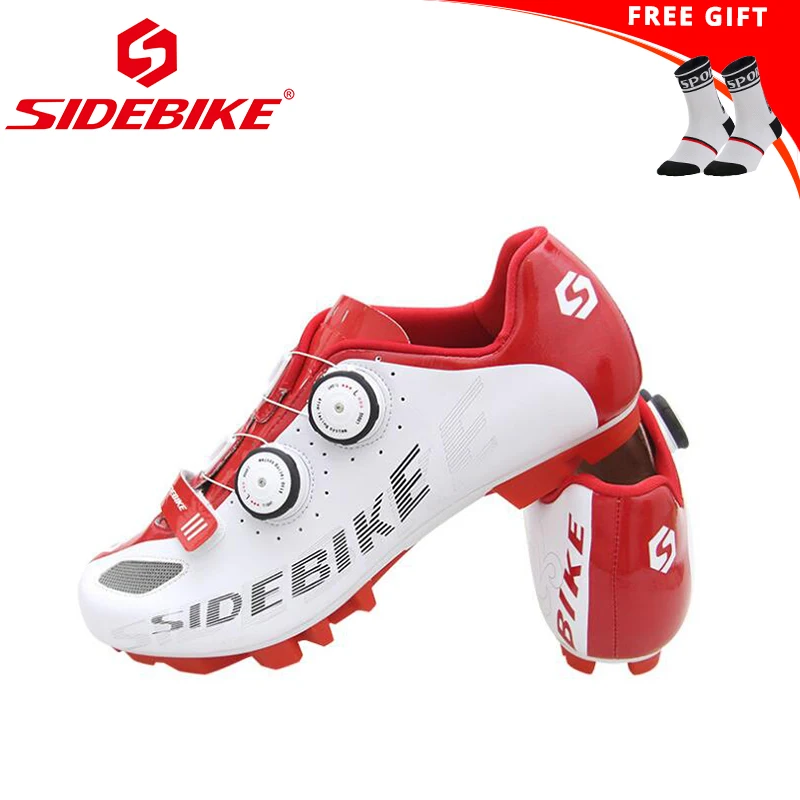 SIDEBIKE sapatilha ciclismo mtb велосипедная обувь с педалями самоблокирующийся ультра-светильник дышащие кроссовки для езды на велосипеде - Цвет: socks for SD002  W