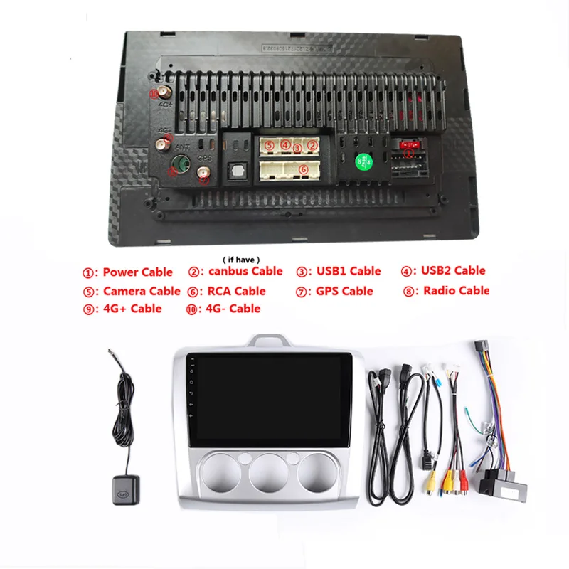 " Android 9,1 автомобильный DVD мультимедийный плеер gps для ford focus 2 3 2006 2007 2008 2009 2010 2011 аудио автомобильный Радио Стерео навигатор