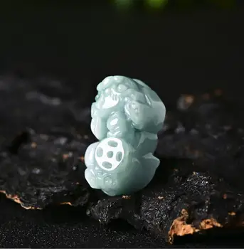 

Free Shipping Manufacturer direct sales single money jadeite jade pendant waxy Myanmar Jadeite Jade Pendant wholesale