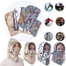 Новые зимние теплые флисовые камуфляжные шапки для лица и шеи, Балаклава для походов и верховой езды, лыжной охоты, теплая шапка, Ветрозащитная маска