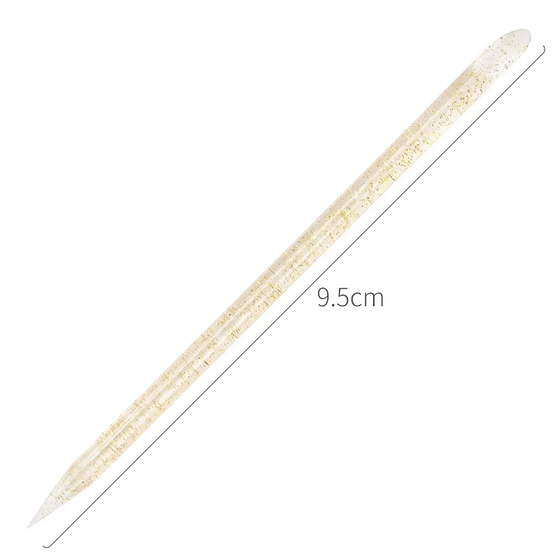 50Pcs Reusable Crystal Manicure Stick Double Sided Nail Art Cuticle Pusher Remover Tool Pedicure Nails Care