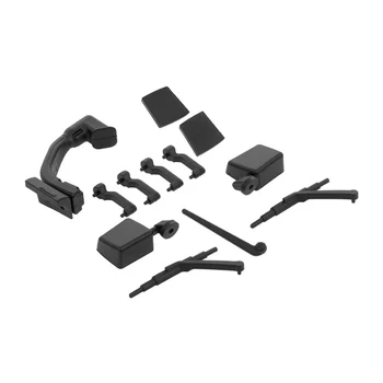 

HOT-Pipe Doorknob Exhaust Wing Mirror Wiper Set for 313mm Traxxas HSP Redcat Tamiya Axial SCX10 D90 HPI RC Crawler Parts