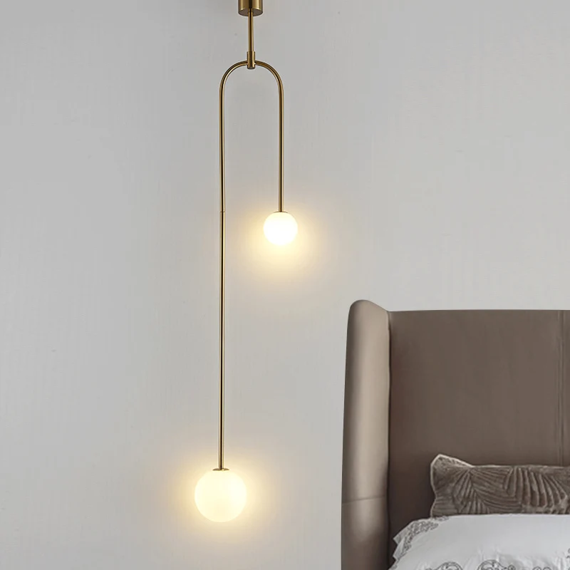 Post-modern Art Restaurant Pendant Lamp Nordic Simple Dining Table Bedside Bed Three Round Bar Cosmos Lights lampen | Лампы и