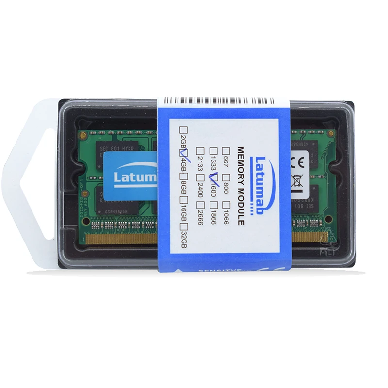 Latumab 4 ГБ 8 ГБ DDR3L1600mhz PC3L 12800 память для ноутбука ОЗУ SODIMM 204 шпильки ноутбук превосходного качества модуль SODIMM 1,35 в ram